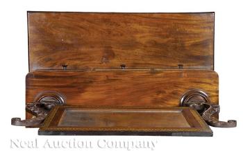 American Late Classical Stenciled Mahogany Gentleman's Dressing Chest by 
																			 Haines and Holmes