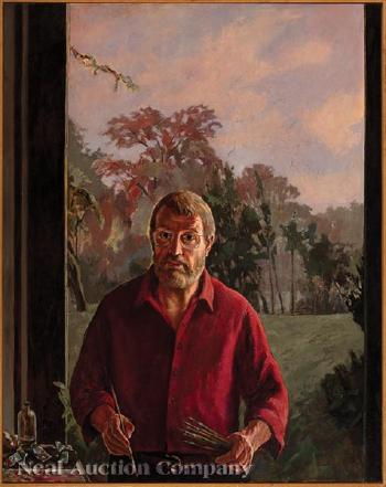Self-Portrait of the Artist by 
																			Xavier de Callatay