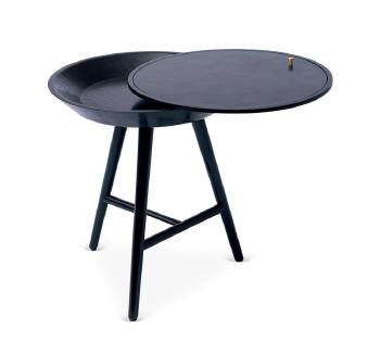 Black Whirl Side Table by 
																	 Kai Yi