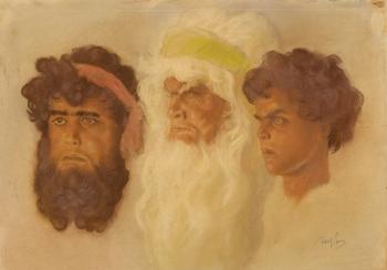 Abraham, Isaac and Jacob by 
																	Abel Pann