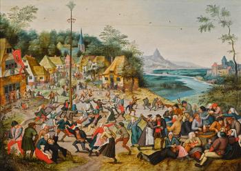 St. George's Kermis With the Dance Around the Maypole by 
																	Pieter Brueghel