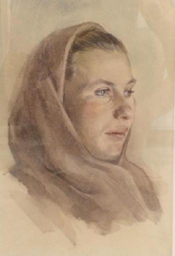 Portrait D'une Femme Au Foulard by 
																	Vladimir Malichev