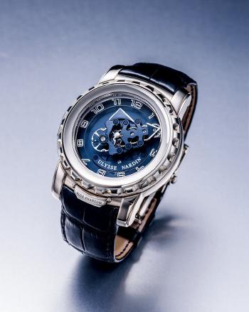 A Fine And Rare White Gold Carrousel Tourbillon Wristwatch With Dual Escapement And 7-day Power Reserve by 
																	 Ulysse Nardin