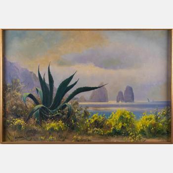 Capri Landscape With Aloe Plant by 
																			Guido Odierno