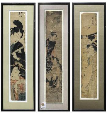 Oshichi and Kichisaburo; Two Women by the Pine Tree From the Famous Places of Edo series by 
																			Kikugawa Eizan