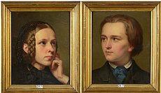 Portraits de Léon et Gabrielle Van Ysendyck by 
																	Anton van Ysendyck