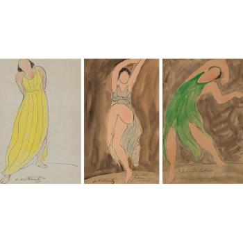 Isadora Duncan by 
																	Abraham Walkowitz