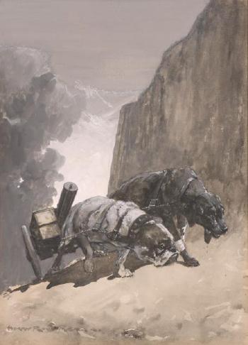 Hauling the Cannon by 
																	Harry Rountree