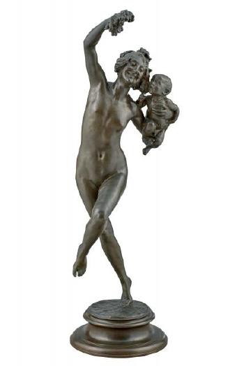 Bacchante and Infant Faun by 
																	Frederick William Macmonnies