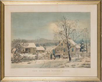 New England Winter Scene (C. 4420; G. 4801; P. 2431) by 
																	George Henry Durrie