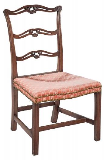 Chippendale Mahogany Slat-back Side Chair by 
																	Thomas Chippendale