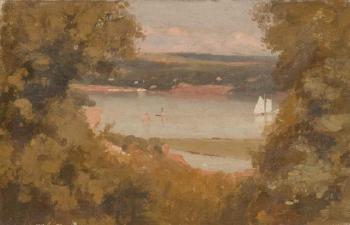 Looking Across the River by 
																	Jervis McEntee