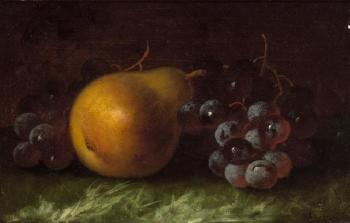 Grapes and a Pear in a Landscape by 
																	Carducius Plantagenet Ream