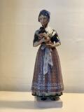 Girl from Havdrup. A Porcelain Figurine Decorated In Underglaze Colors. No. 1144 by 
																			Jens Peter Dahl-Jensen