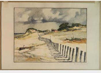 It's Always Fair Weather;Old Windjammer; Sand Fence by 
																			Gordon Grant