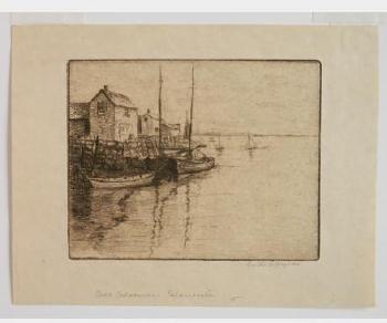 Salt Schooners: Gloucester; Dordrecht (Gray Church); Bridge of Sighs, Venice; Canal Boat, Utrecht by 
																			Bertha Evelyn Jaques