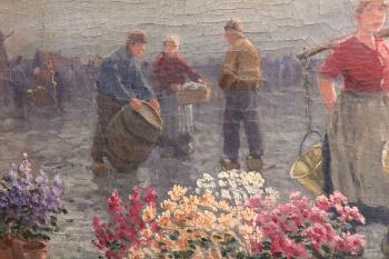 Dutch Flower Sellers At The Harbour 
 by 
																			H Magerer