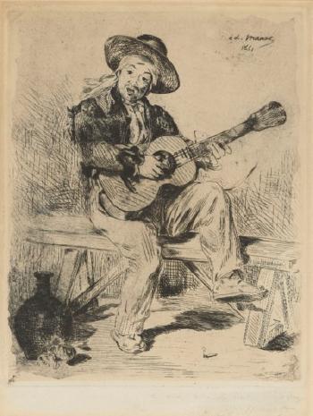 Le Chanteur Espagnol (Le Guitarero) by 
																	Edouard Manet