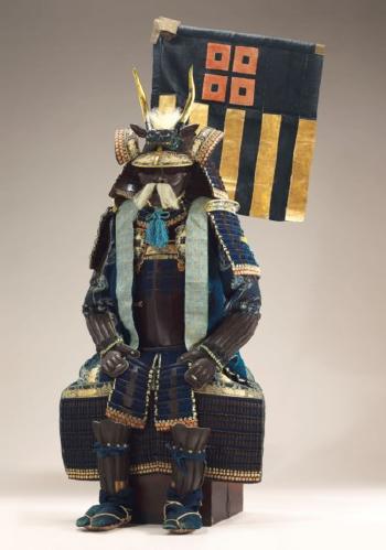 A blue laced gomaido gusoku (Armor) by 
																	Myochin Munefusa