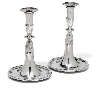 A Pair Of Candleholders From Germany by 
																	 Bruckmann & Söhne
