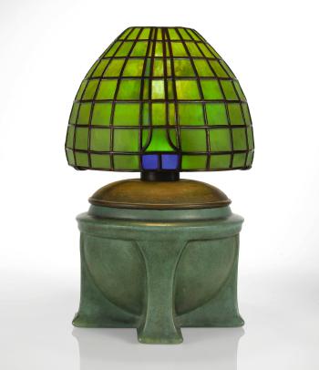 A Rare Table Lamp by 
																	 Teco Pottery