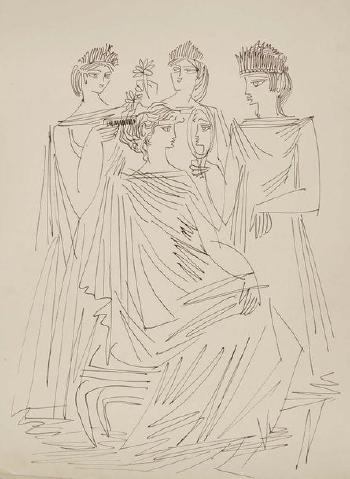 Vénus et les trois grâces by 
																	 Sadequain