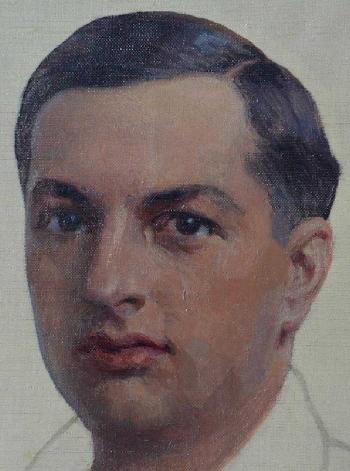 Portrait of a young man by 
																			Mikhail Viktorovich Rundalizev