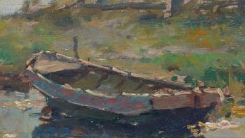 Landscape with a boat by 
																			Victor Korecki