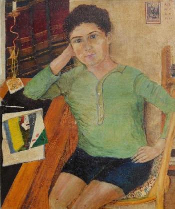Boy in the armchair by 
																			Anna Aleksandrovna Svedomskaja