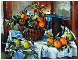 Basket of Oranges, Lemons and Jug  by 
																			Margaret Hannah Olley