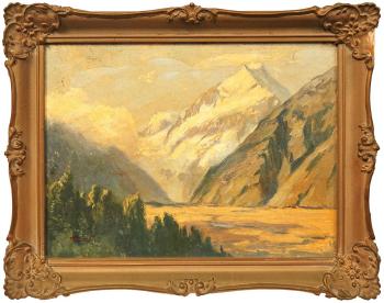 Mountain Scene by 
																			Albert Henry Fullwood