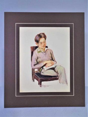 Boy Reading by 
																			Frank von der Lancken