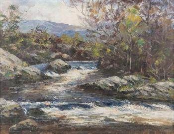 River Landscape by 
																			Fergus O'Ryan