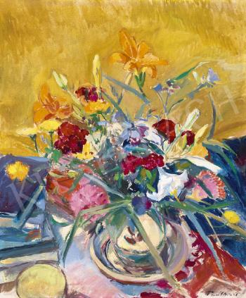 Colorful Flowers in Vase by 
																	Albert Paal