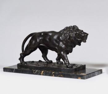 Lion marchant by 
																	Ernest-Louis Adnin