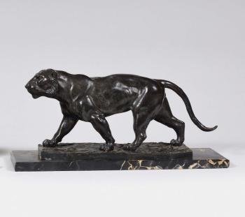 Tigre marchant by 
																	Ernest-Louis Adnin