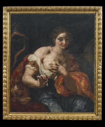 Portrait of courtesan by 
																			 Venetian School