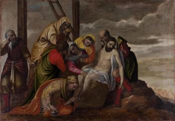 Deposition from the cross by 
																			Benedetto Caliari