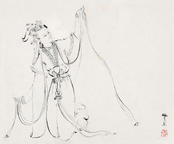 Line Drawing Figures by 
																	 Pang Xunqin