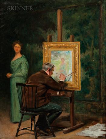 The Artist At Work by 
																			Isaac Henry Caliga