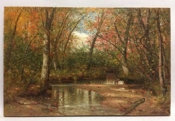 The Trout Brook by 
																			Worthington Whittredge