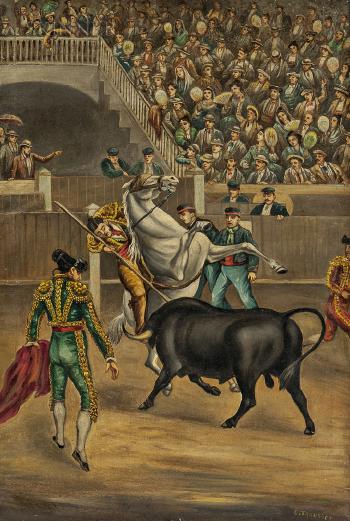 Bullfight by 
																	Leon Trousset