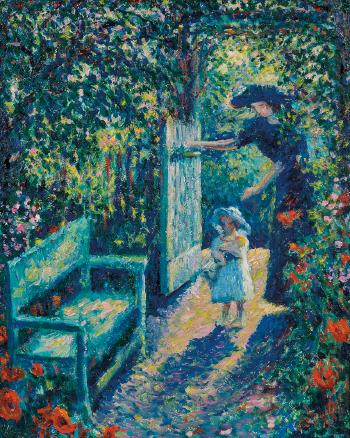A La Porte du Jardin by 
																			Theodore E Butler