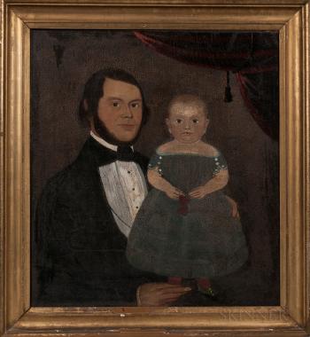 Portrait of a Father and Son by 
																	 Prior-Hamblin School