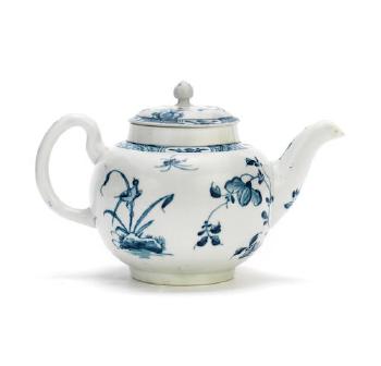 A Worcester Teapot And Cover by 
																	 Royal Worcester