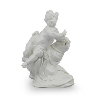 A Nymphenburg White Figure Of Juno by 
																	Franz Anton Bustelli