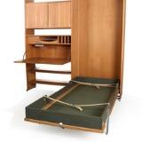 RY 100, Oak wall unit in two sections consisting of a flip-down bed by 
																			 Ry Mobler