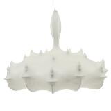 Zeppelin 1, Chandelier with white lacquered steel frame by 
																			 Flos