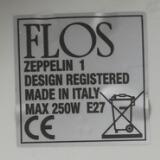 Zeppelin 1, Chandelier with white lacquered steel frame by 
																			 Flos
