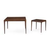 A rosewood coffee table and side table by 
																			 CFC Silkeborg (Co.)